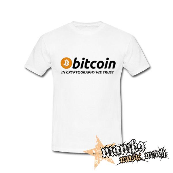 BITCOIN - In Cryptography We Trust - biele detské tričko