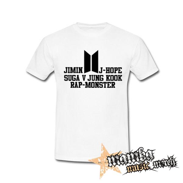 BTS - BANGTAN BOYS - Names Crest Logo - biele detské tričko