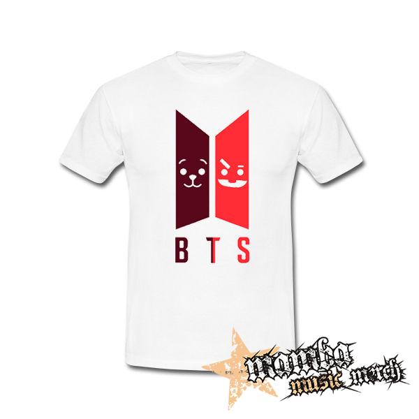 BTS - Emoji BT21 Logo COLOUR - biele detské tričko
