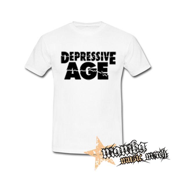 DEPRESSIVE AGE - Logo Black - biele detské tričko