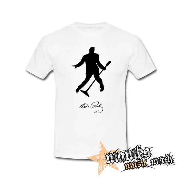 ELVIS PRESLEY - Silhouette Signature - biele detské tričko