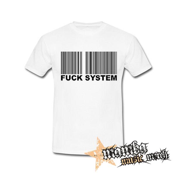 FUCK SYSTEM - biele detské tričko