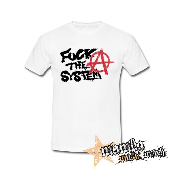 FUCK THE SYSTEM - biele detské tričko