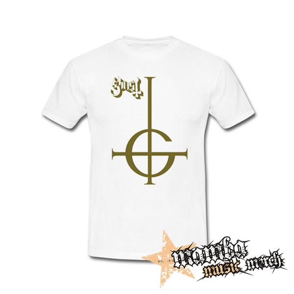GHOST - Gold Logo - biele detské tričko