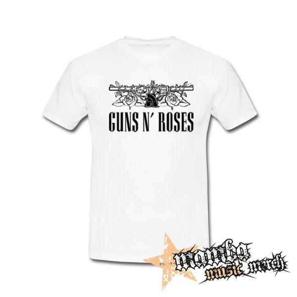 GUNS N ROSES - Logo And Two Pistols - biele detské tričko
