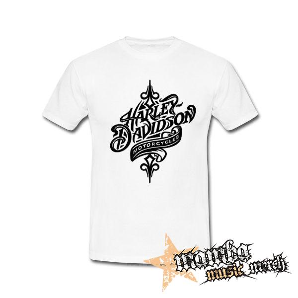 HARLEY DAVIDSON - Motor Cycles Tattoo Logo - biele detské tričko