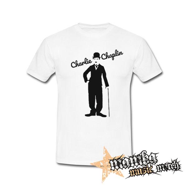 CHARLIE CHAPLIN - Portrait Motive 1 - biele detské tričko