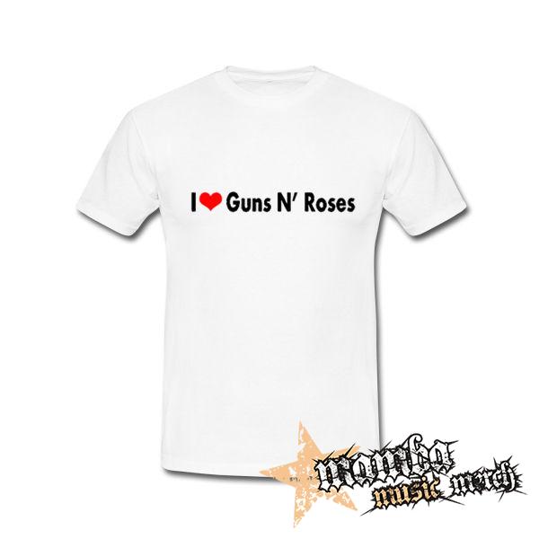 I LOVE GUNS N ROSES - biele detské tričko