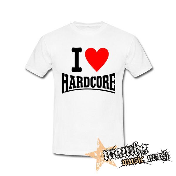 I LOVE HARDCORE na ČIERNE - biele detské tričko