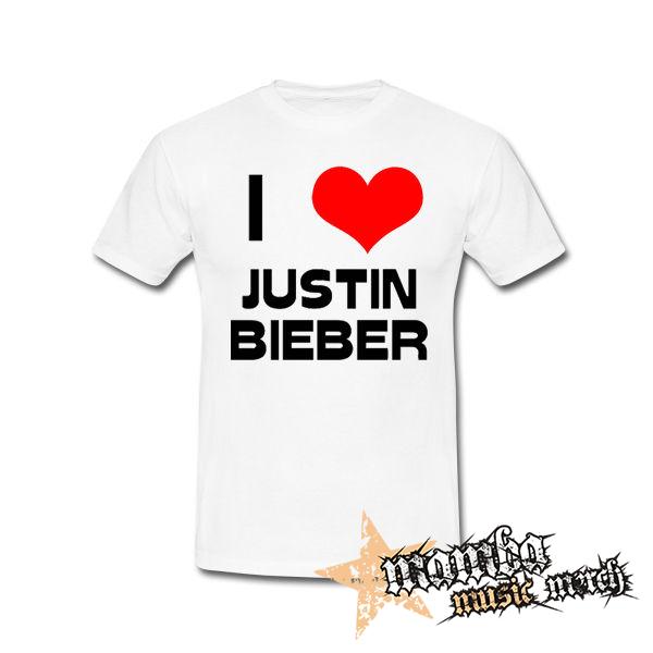 I LOVE JUSTIN BIEBER - biele detské tričko