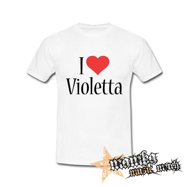 I LOVE VIOLETTA - biele detské tričko