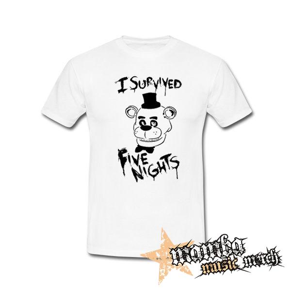 I SURVIVED FIVE NIGHTS AT FREDDY´S PIZZERIA - biele detské tričko