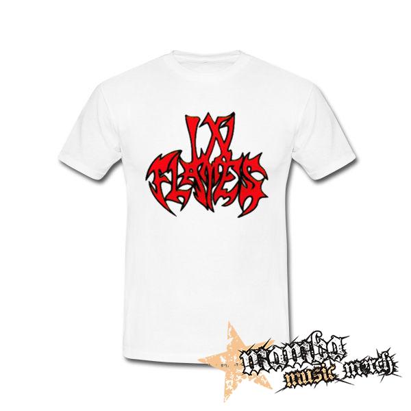 IN FLAMES - Logo Old School - biele detské tričko