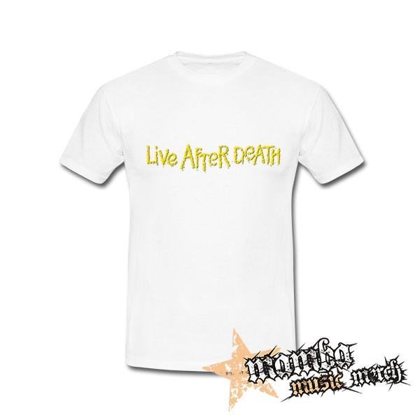 IRON MAIDEN - Live After Death History Slogan - biele detské tričko