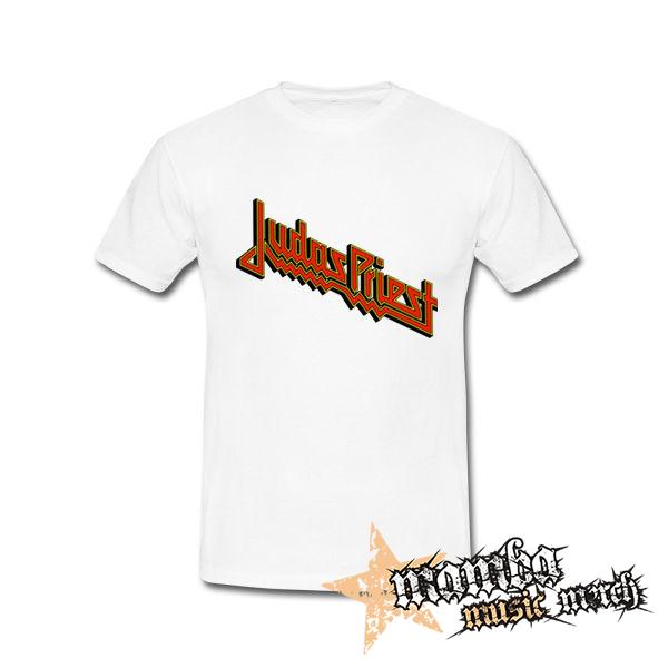 JUDAS PRIEST - Orange Yellow Classic Logo - biele detské tričko