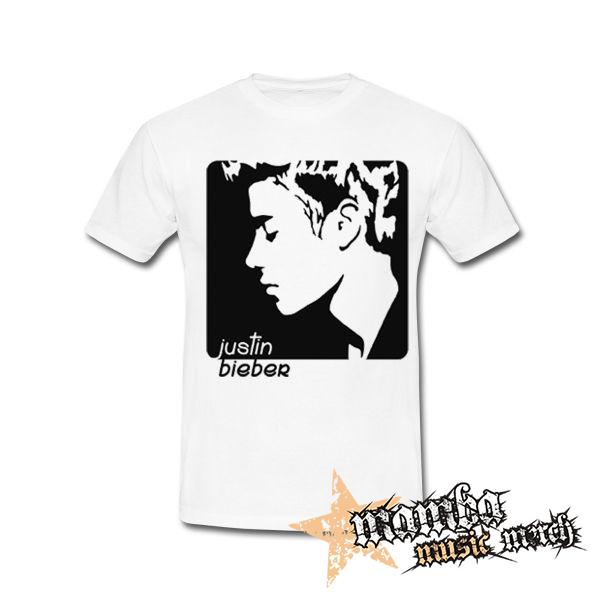 JUSTIN BIEBER - Logo & Portrait Motive 2 - biele detské tričko