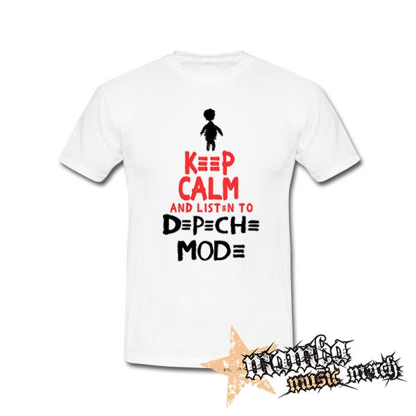 KEEP CALM AND LISTEN TO DEPECHE MODE - biele detské tričko