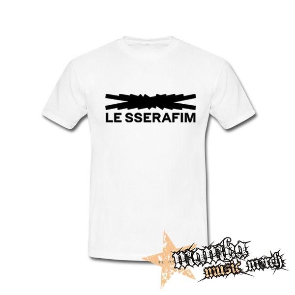 LE SSERAFIM - Logo Black - biele detské tričko