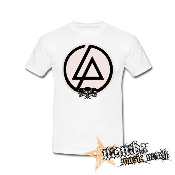 LINKIN PARK - Brown Logo And Skulls - biele detské tričko