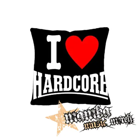 I LOVE HARDCORE na ČIERNE - vankúš