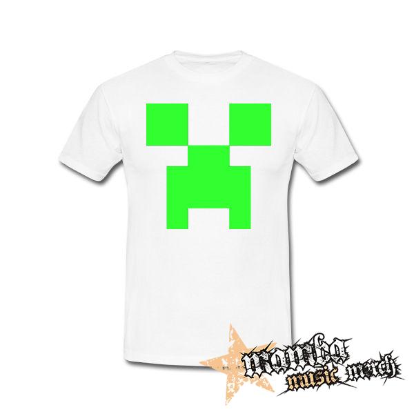 MINECRAFT - Green Creeper - biele detské tričko