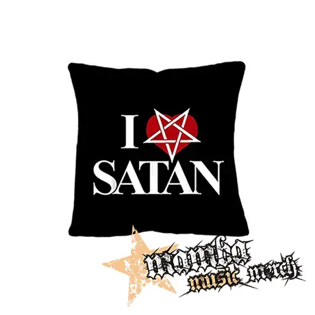 I LOVE SATAN - Pentagram Heart - vankúš