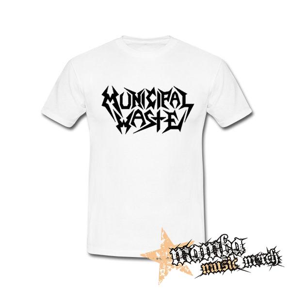 MUNICIPAL WASTE - Logo Black - biele detské tričko