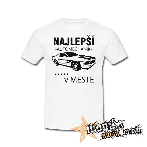 NAJLEPŠÍ AUTOMECHANIK v meste - biele detské tričko