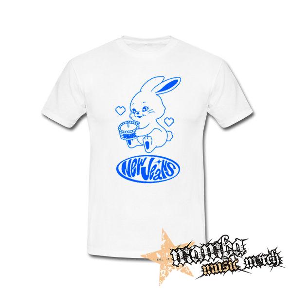 NEWJEANS - Logo & Bunny - biele detské tričko