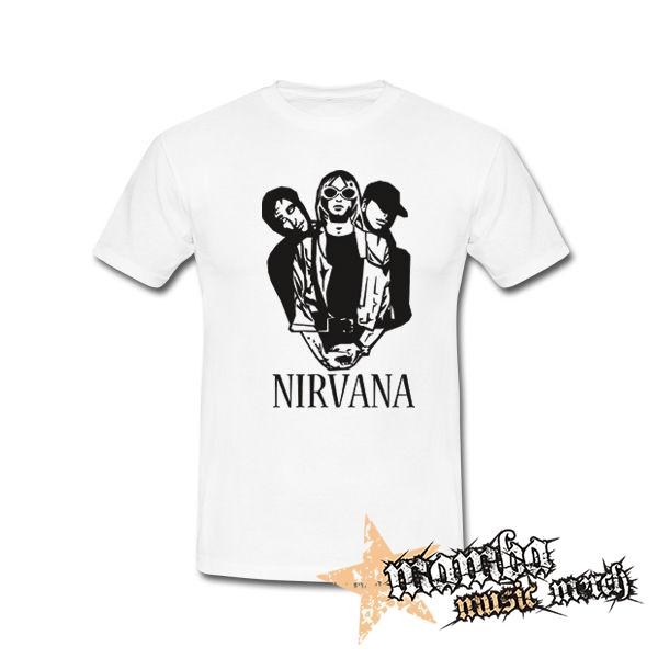 NIRVANA - Band Graffiti Poster - biele detské tričko