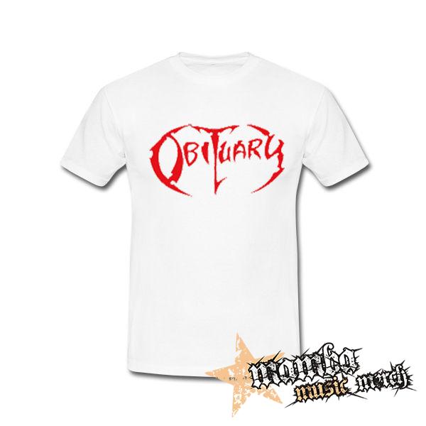 OBITUARY - Red Logo - biele detské tričko