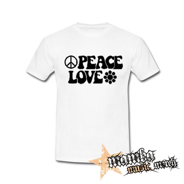 PEACE LOVE - biele detské tričko