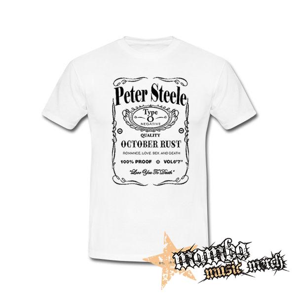 PETER STEELE - Jack Daniels Crest - biele detské tričko