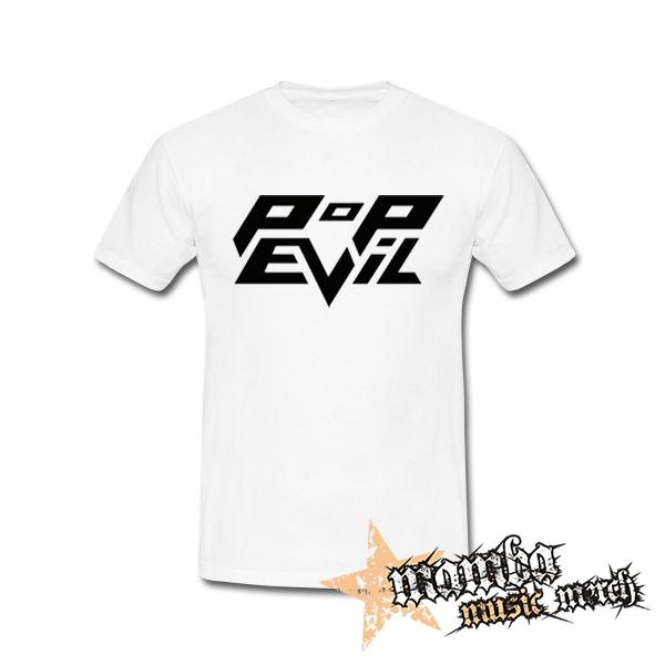 POP EVIL - Logo - biele detské tričko
