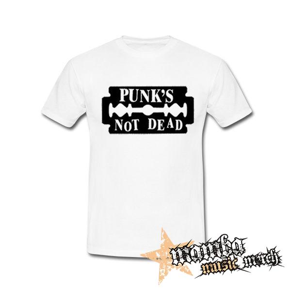 PUNKS NOT DEAD - Žiletka - biele detské tričko