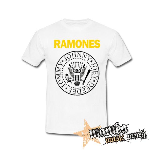 RAMONES - Yellow Logo White Symbol - biele detské tričko