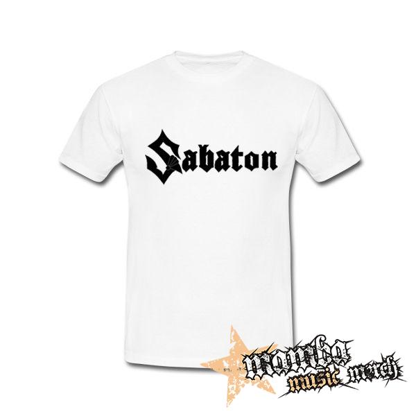 SABATON - Logo CIERNE - biele detské tričko