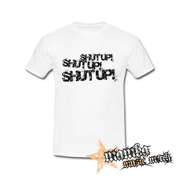 SHUT UP - biele detské tričko