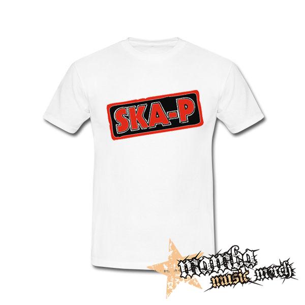 SKA-P - Logo Red Black - biele detské tričko