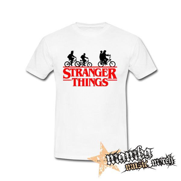STRANGER THINGS - Bicycle Gang - biele detské tričko