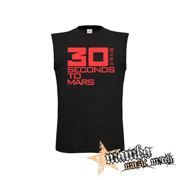 30 SECONDS TO MARS - Red Logo - čierne detské tričko bez rukávov