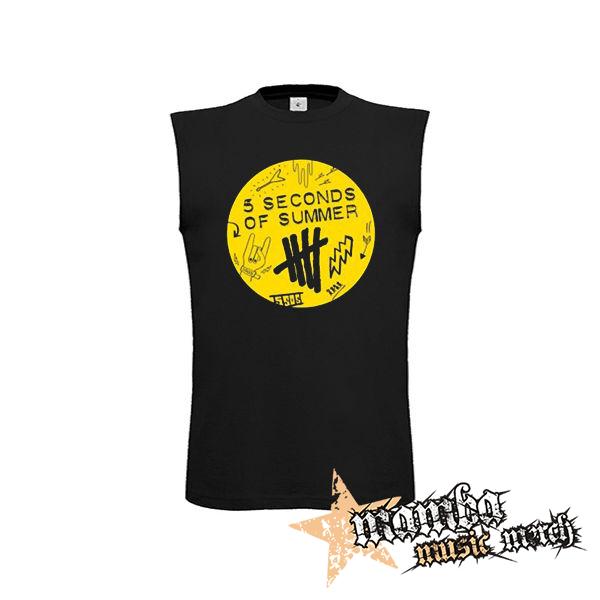 5 SECONDS OF SUMMER - Scribble Logo - čierne detské tričko bez rukávov