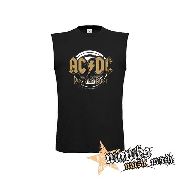 ACDC - Gold Rock Or Bust - čierne detské tričko bez rukávov
