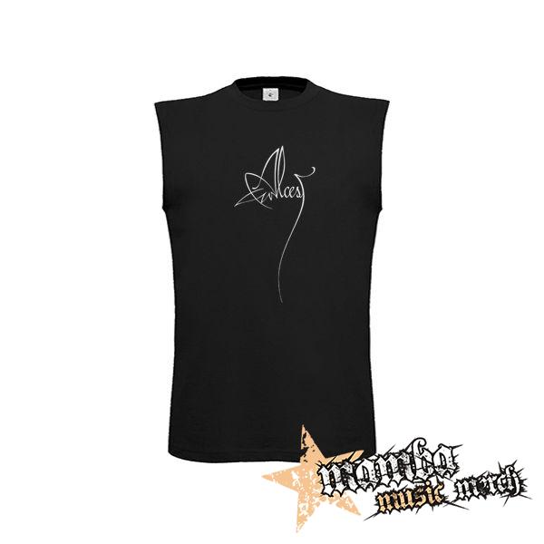 ALCEST - Logo - čierne detské tričko bez rukávov