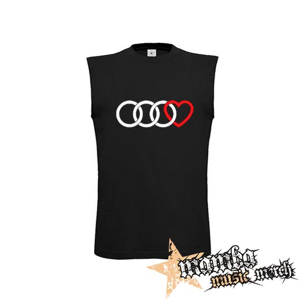 AUDI - Love - čierne detské tričko bez rukávov
