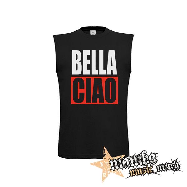 BELLA CIAO - čierne detské tričko bez rukávov