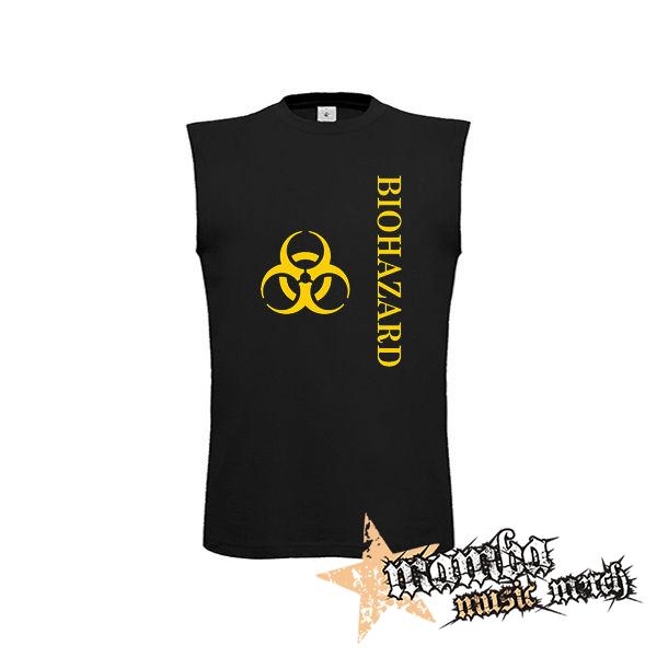 BIOHAZARD - Vertical Yellow Logo Crest - čierne detské tričko bez rukávov