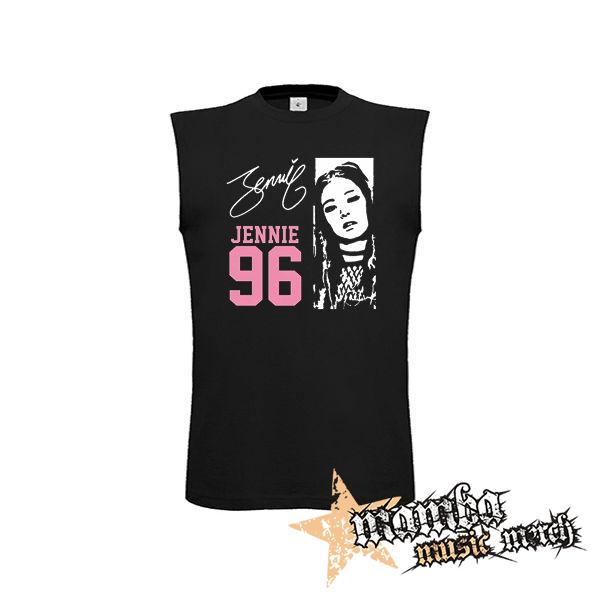 BLACKPINK - Jennie 96 Signature Portrait - čierne detské tričko bez rukávov