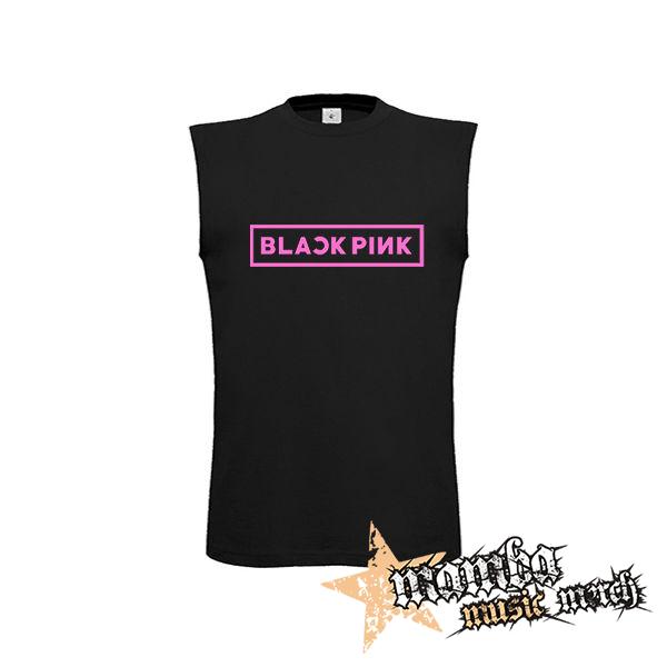 BLACKPINK - Logo Pink - čierne detské tričko bez rukávov
