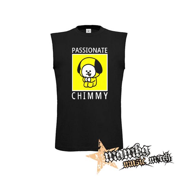 BT21 - Passionate Chimmy NA ČIERNE - čierne detské tričko bez rukávov